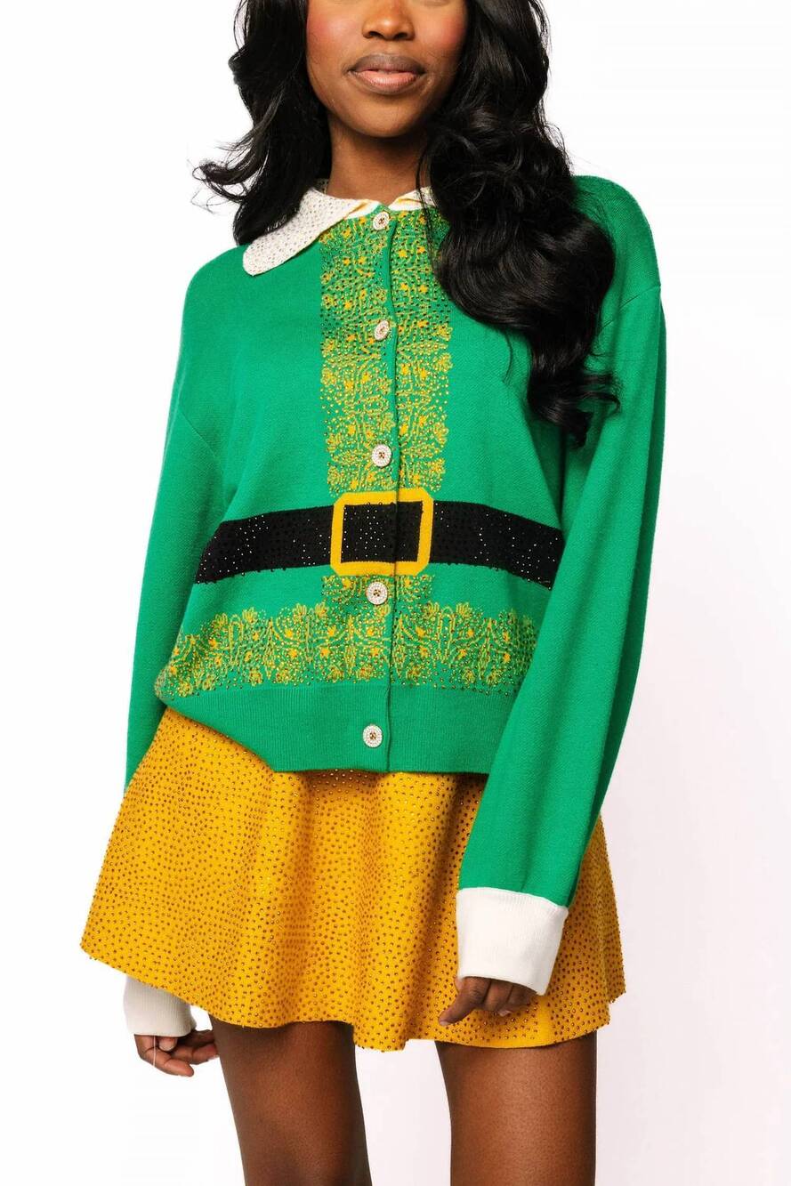NEW QUEEN OF SPARKLES rhinestone elf skirt in gold
